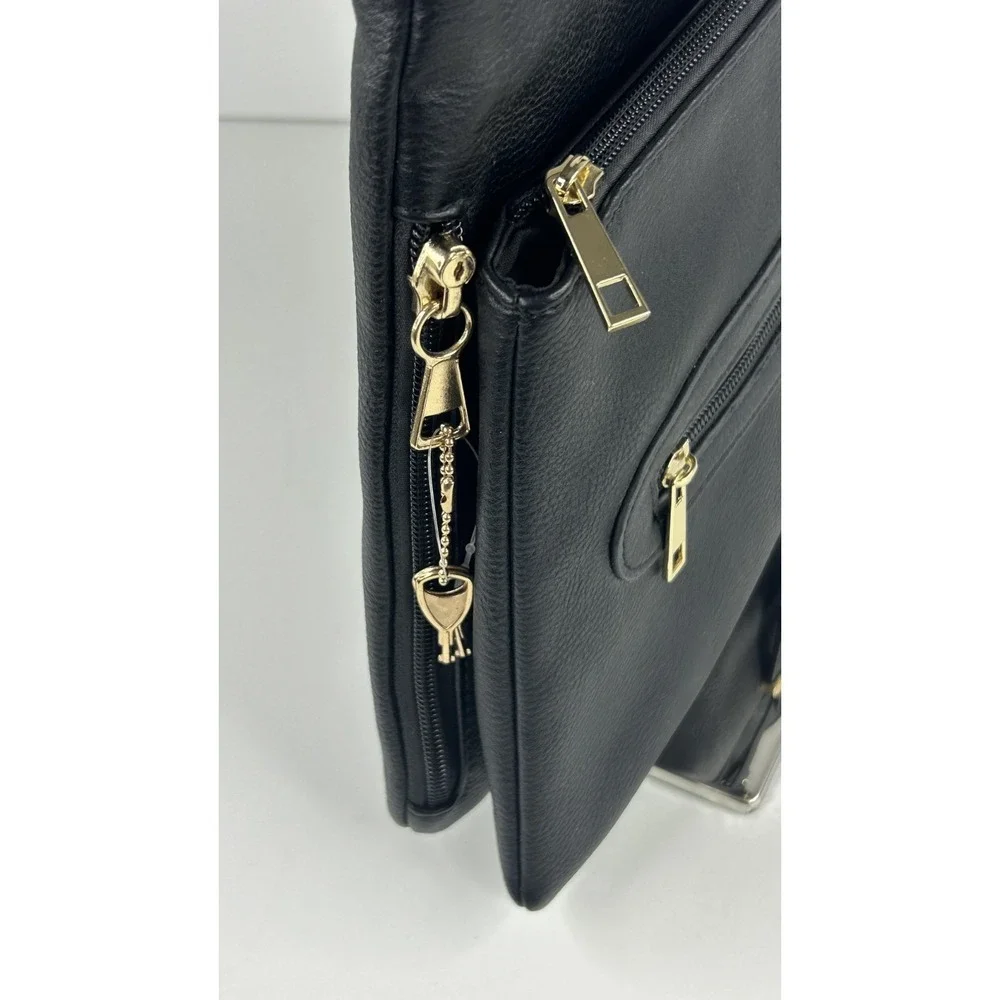 Bulldog Cases Conceal & Carry Black Crossbody Purse BDP-030 w/Holster & FOB NWOT